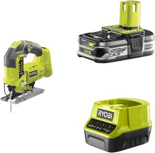 Ryobi R18JS-O ONE+ Jigsaw with a battery and charger