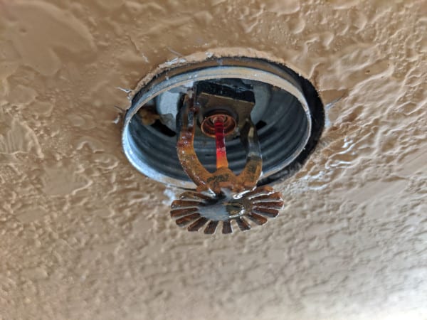 Corroded fire sprinkler