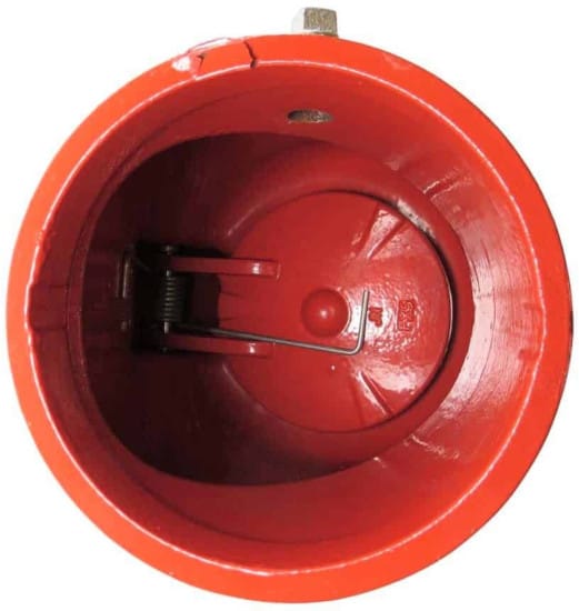 The clapper inside a check valve