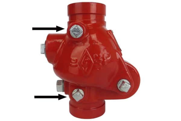 Ports for upstream and downstream gauges