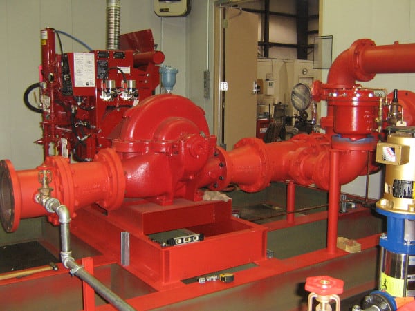 A diesel fire pump