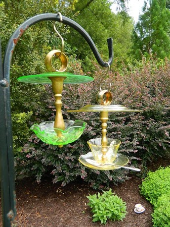 Past Lives glassware bird feeders using Eternal Tools Diamond Core Drills