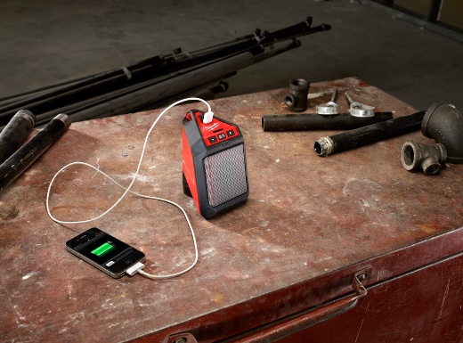 Milwaukee M12 Speaker Jobsite with device