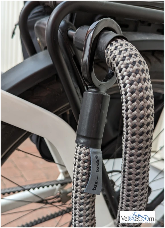 tex–lock mate im Test von VeloStrom ins Rahmenschloss eingeklickt