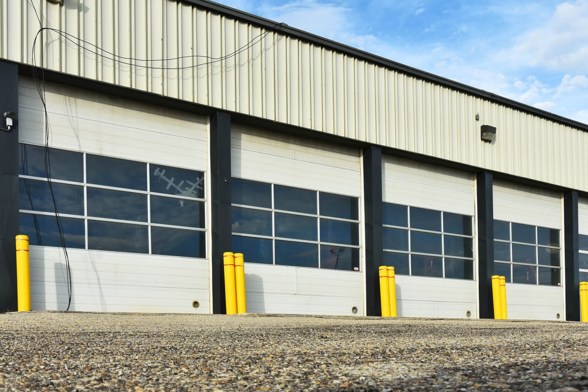 Overhead doors of an industrial building