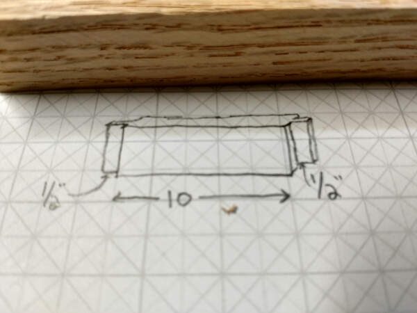 cabinet door rails with tongues sketch