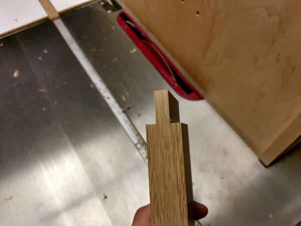 Tongue cut for the cabinet doors