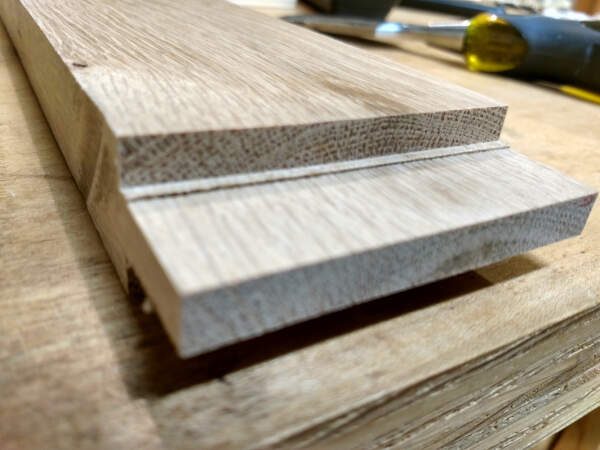 how to build cabinet doors - cleaning up the tongues