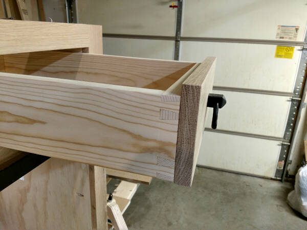 dovetail drawers with a separate drawer face